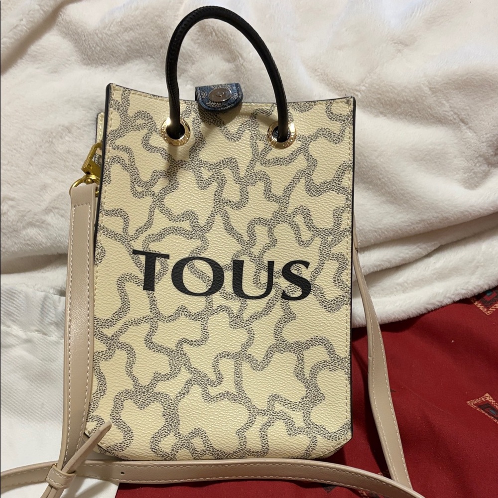 Tous Cream and Black Tote Bag